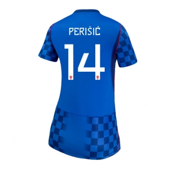 Billige Fotballdrakt Kroatia Ivan Perisic #14 Replika Bortedrakt Dame VM 2026 Kortermet